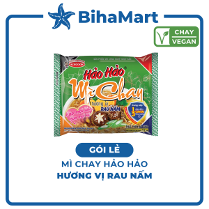 [GÓI LẺ] - ACECOOK - Mì Hảo Hảo hương vị chay rau nấm (75g/gói) - Mì ăn liền Hảo Hảo chay rau nấm