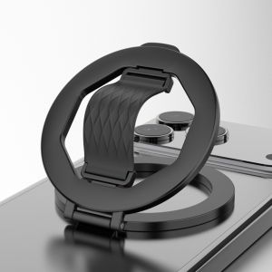 KEYOOL 360° Rotatable ic Phone Grip Stand Portable Silicone Strap Detachable Ring Kickstand High Quality Metal Phone Loop Holder