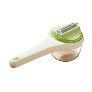 DOUCAI Ergonomic Storage Type Vegetable Peeler Efficient Splash-proof Fruit Scraper Kitchen Gadgets Multifunctional Fruit Peeler Tools Fruit Prep