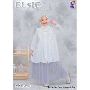 baju atasan anak perempuan crinkle airflow /elsie tunik kids 6 sampai 11 tahun