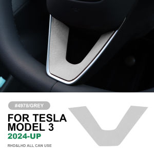 For Tesla Model 3 Highland 2024 AIRSPEED Suede Steering Wheel Chin Sticker Car Steering Wheel Frame Sticker Interior Decoration Trim Accessories