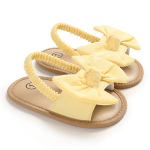 Baby Girls Bow Knot Sandals Summer Soft Sole Flat Princess Dress Shoes Infant Non-Slip First Walkers Footwear 0-18M