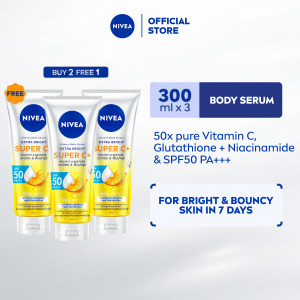 NIVEA Extra Bright Super C+ Vitamin Body Serum SPF 50 PA+++ 300ml / Lotion / Losyen Badan