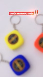 Móc khóa thước cuộn mini thước dây cuộn rút móc chìa khóa mini nhỏ gọn bền đẹp tiện lợi 1m-3ft