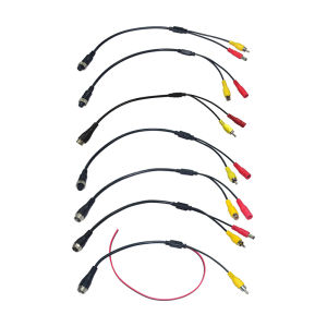 YAFEN 1 Piece RCA AV DC Power Converter Cable 4Pin Aviation Male To Female Adapter For Car Rear Camera Monitor DIY Accessories