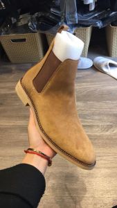 Giày da nam Chelsea Boots Da Bò Lộn Cao Cấp Đế Cao Su Êm Cực Bền Made in VIETNAM - BẢO HÀNH 12 THÁNG