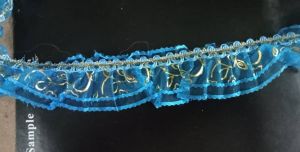 Premium 1 Meter Ruffle Pleated Lace Ribbon Trim for Wedding Hantaran DIY Decoration & Sewing Craft