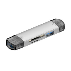 Actual【COD】3 in 1 SD TF Reading Card High Speed Memeory Card Reader for Samsung Huawei Mobilephone Adapter Type C USB 3.0 OTG Card Reader