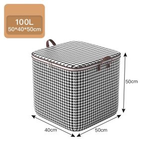 30-220L Quilt Storage Bag Organizer with Zipper Large Capacity Clothes Packing Bag Organizing Box