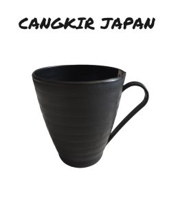 MANGKOK PIRING GELAS MANGKOK + TUTUP RAMEN PLASTIK HITAM TEBAL JAPAN