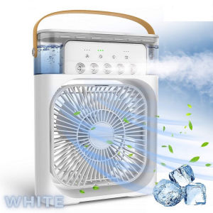 3 in 1 Mini Air Cooler USB Connection Portable Fan Humidifier Purifier Mist Cooler with 7 Colors LED