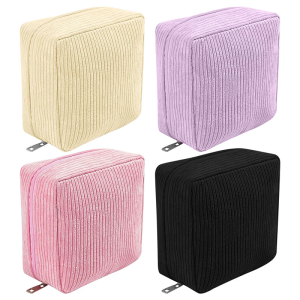 Túi thời gian Túi Đựng Băng vệ sinh nhung kẻ thiết bị thời gian đầu tiên cho bé gái túi vệ sinh để lưu trữ trường học văn phòng (Màu đen)