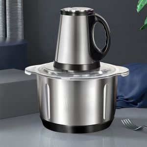 Meat grinder 2L capacity Food processor Stainless Steel Blade Multi-function Electric Grinder Two Speed Adjustment Fast