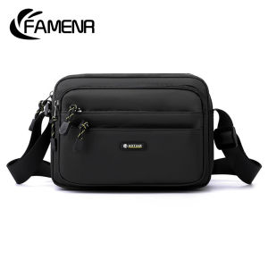 FAMENR [48-Hour Ship] Mens Sling Bag Nylon Crossbody Shoulder Multifunctional Leisure Bags Waterproof Messenger Business Casual Bag