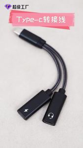 2 in 1 Dual USB Splitter DAC Fast Charge Type-C Adapter Power Supply USB External For Mobile Phone Android