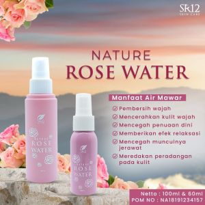 ROSE WATER SPRAY SR12 SETTING SPRAY MAKE UP TAHAN LAMA GLOWING ANTI AGING SETTING SPRAY UNTUK WAJAH BERJERAWAT FLEK HITAM DAN KULIT WAJAH NORMAL AIR MAWAR UNTUK MAKE UP AGAR TAHAN LAMA