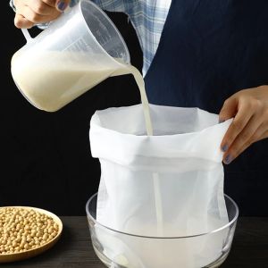 Polocat Soy milk filter bag nut milk bag tea coffee oil yogurt filter mesh kitchen food reusable nylon filter bags filter