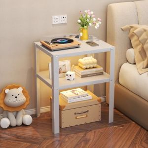 Bamboo Bedside Table With Drawer Storage Cabinet For Bedroom Table Side