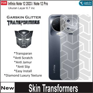 Skin Carbon Infinix Note 12 2023/Note 12 Pro Back Skin Carbon Transparan 3D