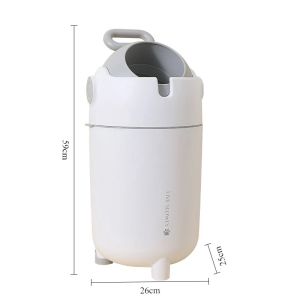 Sacesr Anti Odor Diaper Trash Can Cute Large Capacity Trash Bin Creative Design Portable Garbage Cans Litter Bins with Lid P9M4Y
