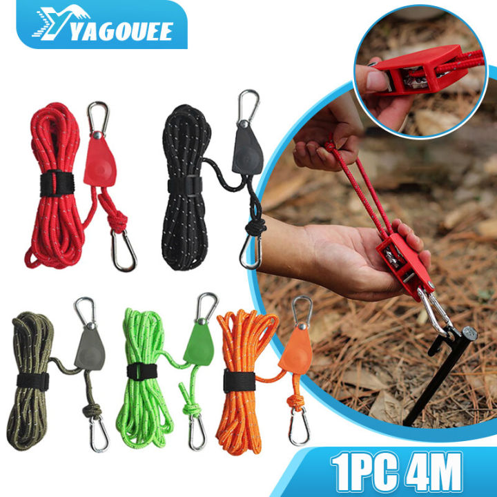 Camping Tent Tie Down Rope Tightener Adjustable Rope Fastener
