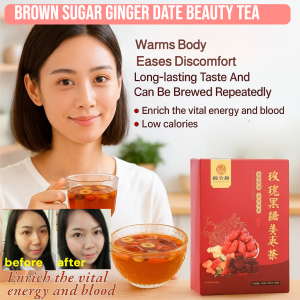 Ginger Date Tea  Brown Sugar Ginger Date Tea Womens Health Tea    Warms Body  Eases Discomfort 玫瑰红糖姜枣茶