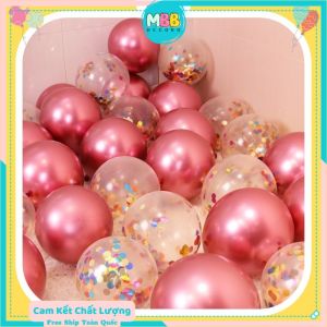 Mix 10 Bong Bóng Nhũ Kim Tuyến Trang Trí Sinh Nhật Trang Trí Tiệc Cưới - MBBDECOR