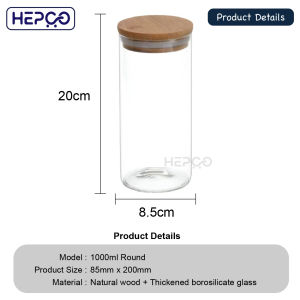 Cookie Jar Kitchen Jar Balang Bekas Kaca Glass Jar For Spices Glass Transparent Container With Lids