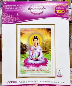 [HCM]Tranh thêu chữ thập Quan Thế Âm Bồ Tát LV3389 - kích thước 50 * 70