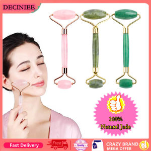 DECINIEE Jade Quartz Roller Slimming Face Massager Lifting Tool Natural Jade Facial Massage Roller Stone Skin Massage Face Care Tools