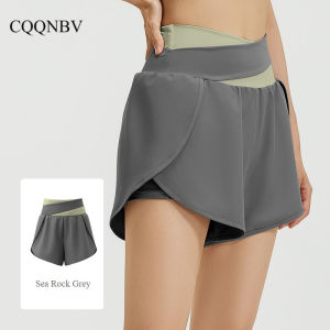 CQQNBV Women’s Color-Block Yoga Shorts with Built-In Liner original pants for women joggers pants for women– Anti-See-ThroughHigh-Waist Gym Shorts with Inner Liner for WorkoutTwo-Tone Yoga Shorts，Breathable Running Shorts with Hidden Liner