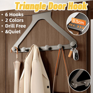 Triangle Door Hanger Hook Silent Drill Free Door Hook Clothes Hanger Behind Door Storage Rack