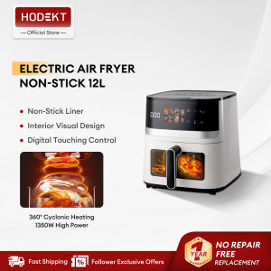 HODEKT Multi-Functional Air Fryer 12L Smart Touch With Viewable Window NonStick Liner for Whole Family