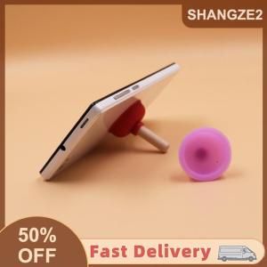 【E-WOITD】 1ชิ้นตัวยึดโทรศัพท์มือถือขาตั้งตั้งโต๊ะซิลิโคนสำหรับวางบนโต๊ะโต๊ะตัวยึดขนาดเล็กสีลูกกวาดสำหรับสมาร์ทโฟน