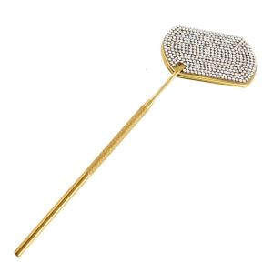 Gương lông mi chuyên nghiệp dụng cụ cầm tay dài với trang trí rhinesotne để mở rộng Lông mi giả và kiểm tra trang điểm