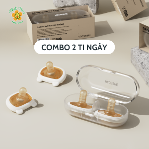 Núm ti ngậm ngày và đêm HEORSHE Set ti giả ngày đêm Silicone siêu mềm thương hiệu Mỹ - Nhật Nam Baby Store