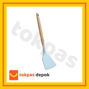 CYPRUZ - Spatula Silikon Sodet Silicone Gagang Kayu AM 0930