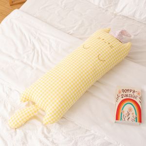 JOJO CASTLE Kawaii Cat Plush Toy Long Strip Detachable Pillow Sleeping Comfort Plush Pillow Dormitory Headboa Cushion Gift For Kids Friends Birthday