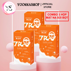 COMBO 3 Hộp Mặt Nạ Sủi Bọt Cà Rốt HANBOLI (Tổng 36 gói) Skincare A164