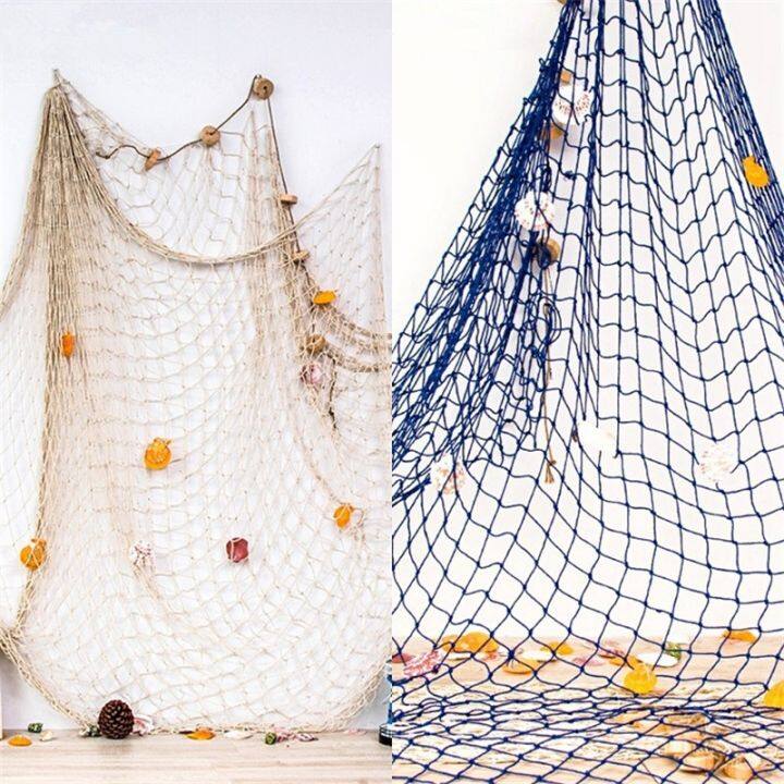 Fishing Net Art Crafts Floating Net Shell Decor Wall Hangings Photographic  Props