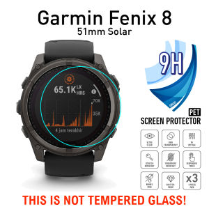 3 pieces Garmin Fenix 8 7 7X 7S 6 6S 6X Pro 5 5S 5X Plus E 0.3mm 9H PET Shock Absorption Screen Protector Guard