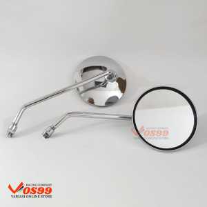 Spion Retro Model Bulat Yamaha Tangkai Panjang Crome Fino