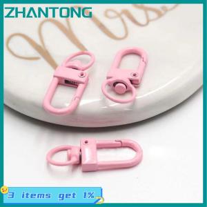 ZHANTONG 1pcs Mix Candy Color Snap Rotating Lobster Clasp Hooks Metal Plated DIY Jewelry Making Accessories For Keychain Handbags