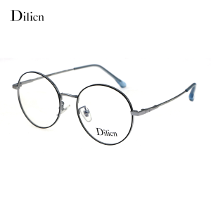 Dilicn Kính Quang Học Titan Khung Tròn Memory Temple Kính Mắt Cho Nữ Và Nam Full Rim 8877