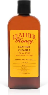 Leather Honey Leather Cleaner: Non-Toxic Leather Care Made in the USA Since 1968. Deep Cleans Leather Faux &amp Vinyl - Couches Car Seats Purses Tack Shoes &amp Bags. Safe Any Colors &amp White Leather 237ml
