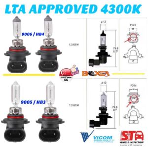 LTA APPROVED 4300k - 9005/ HB3 - 9006/ HB4 - Inspection passed- toyota - nissan - Chevrolet etc