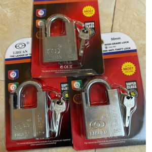 Ổ Khóa Chống Trộm SANTIAO Chống Thấm Nước Bằng Thép Không Gỉ Kèm 3 Chìa Khóa