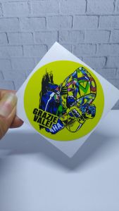 sticker Rossi Stiker GRAZIE VALE LINGKARAN