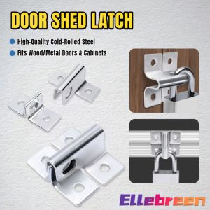 Ellebreen Steel Hasp Staple Gate Door Shed Latch Lock Safety Lock Metal Padlock Staple Hasp 1Pc