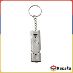 Vacaka High-frequency Whistle Keychain Aluminum Alloy Outdoor Bird Parrot Training Whistle 1Pc